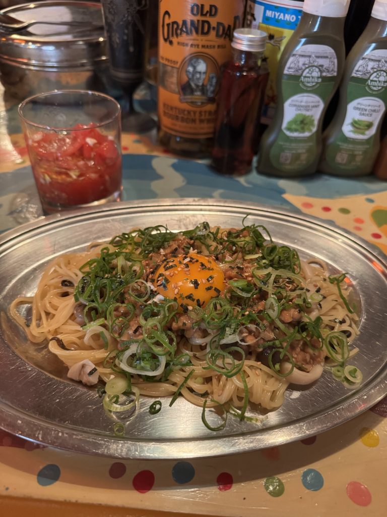 しめじと納豆の和風パスタ