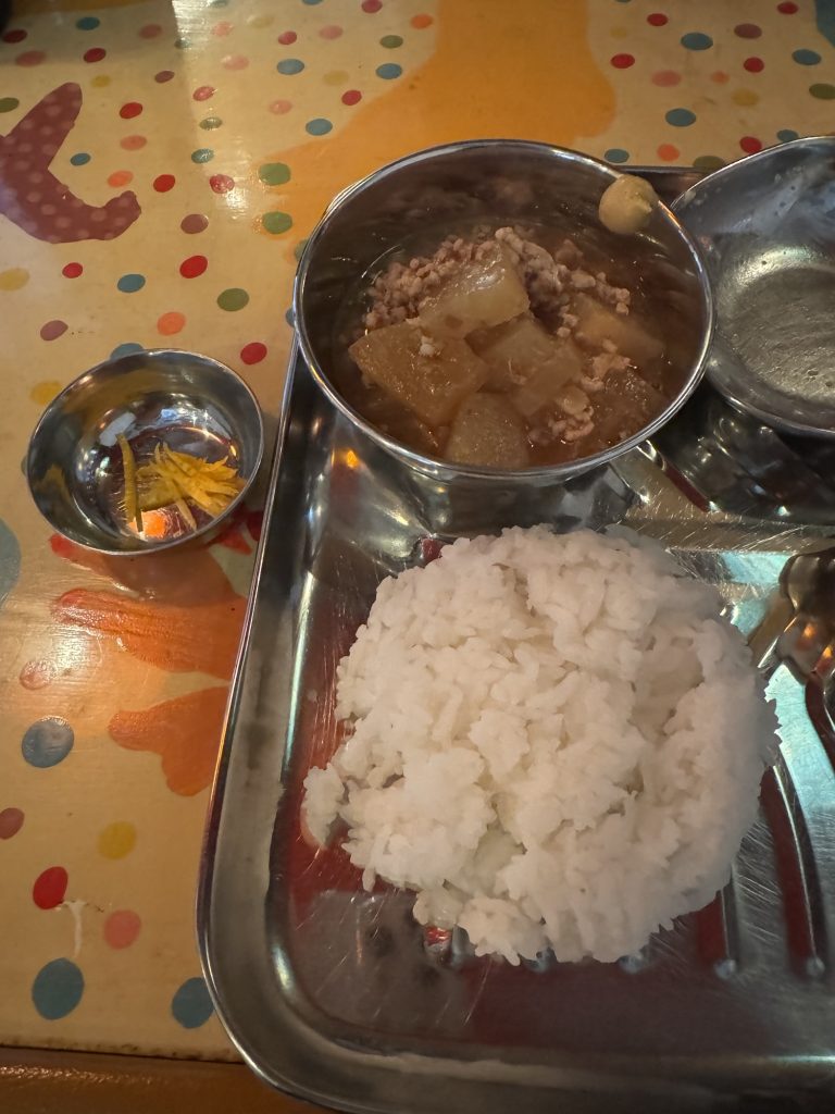 大根の挽肉餡かけ