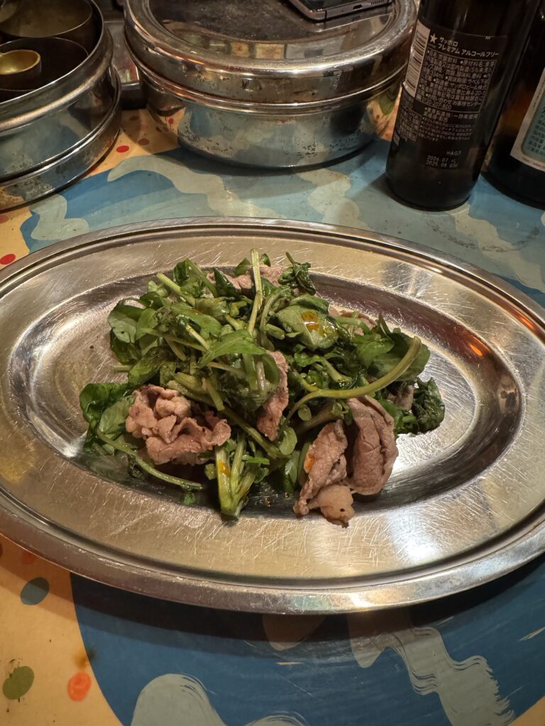 牛肉とクレソンのナンプラーソテー